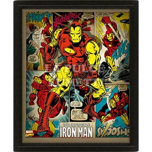 IRON MAN RETRO LENTICULAR 3D POSTER 25X20CM